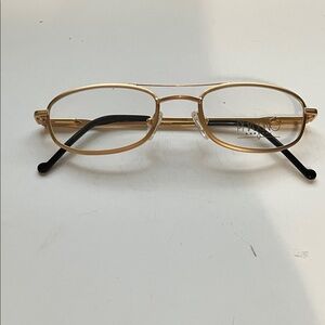 Phascino Gold Rectangular Glasses Frame